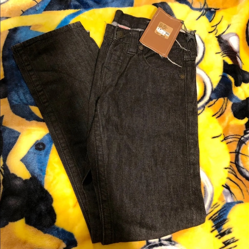 True Religion Women's Straight Leg Jeans in Charcoal Black